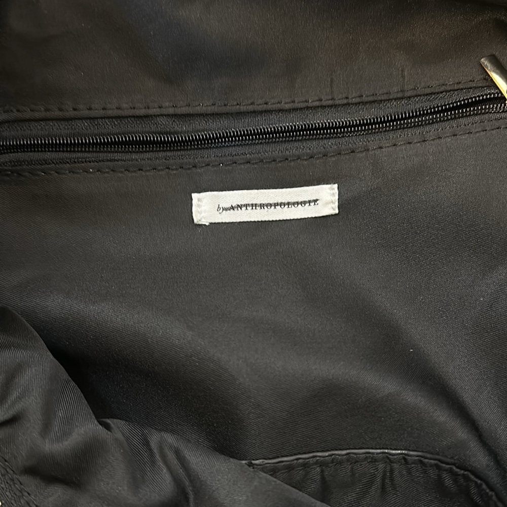 Anthropologie Timmie Faux-Leather Black Slouchy Shoulder Bag NWT - Picture 6 of 7